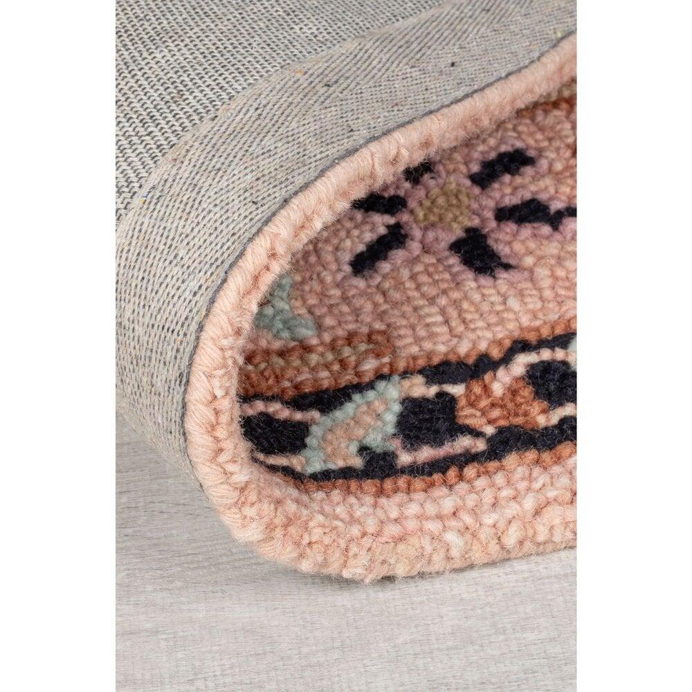 Flycarpets Laagpolig Vloerkleed Blossom - Klassiek - Roze / Zwart