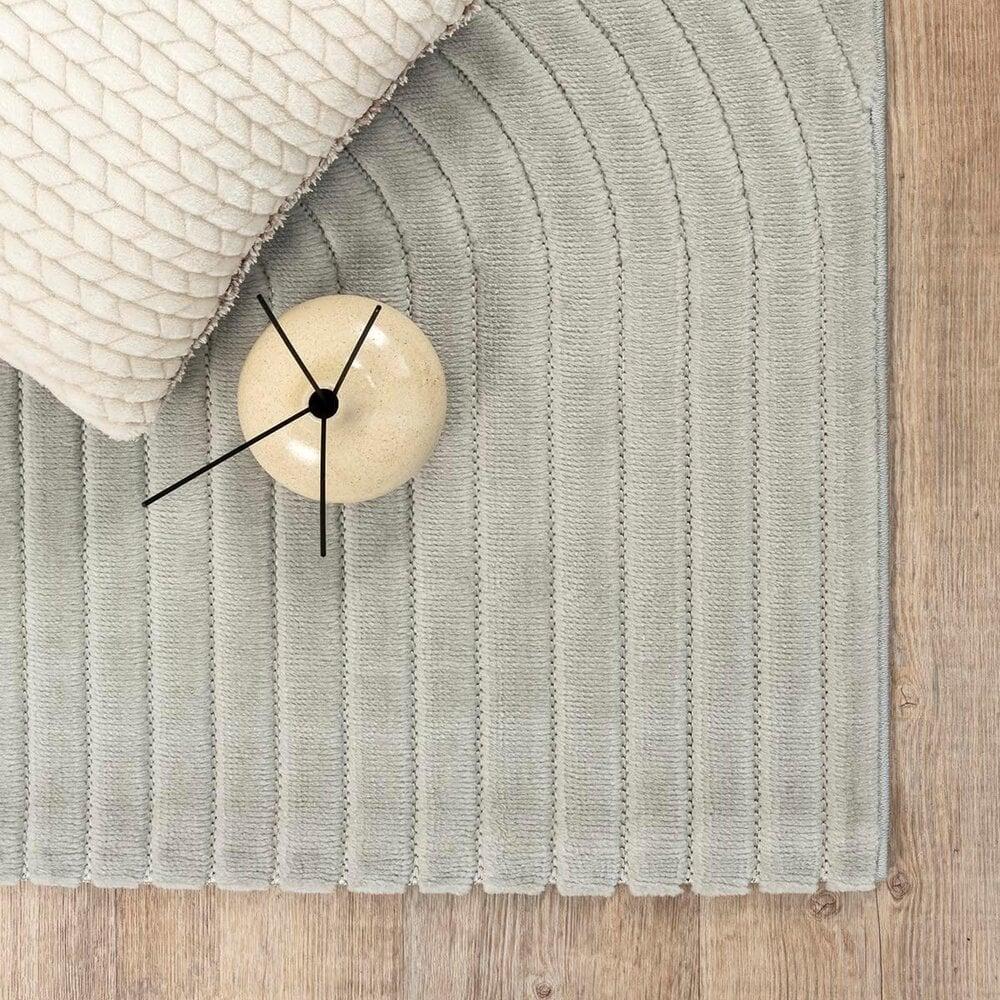 Flycarpets Laagpolig Vloerkleed Delia - Japandi Halve Cirkels - Grijs