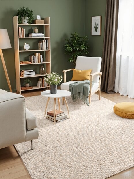 flycarpets Laagpolig vloerkleed - Rocco Bolletjes Crème