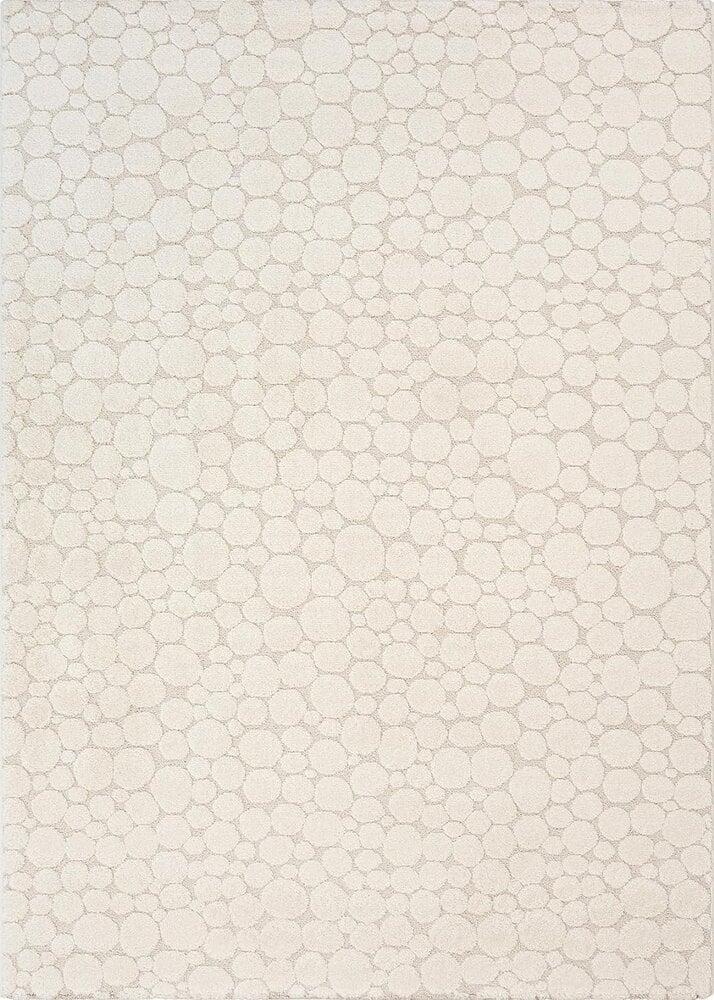 Flycarpets Laagpolig Vloerkleed Theora - Japandi Bubbelpatroon - Creme