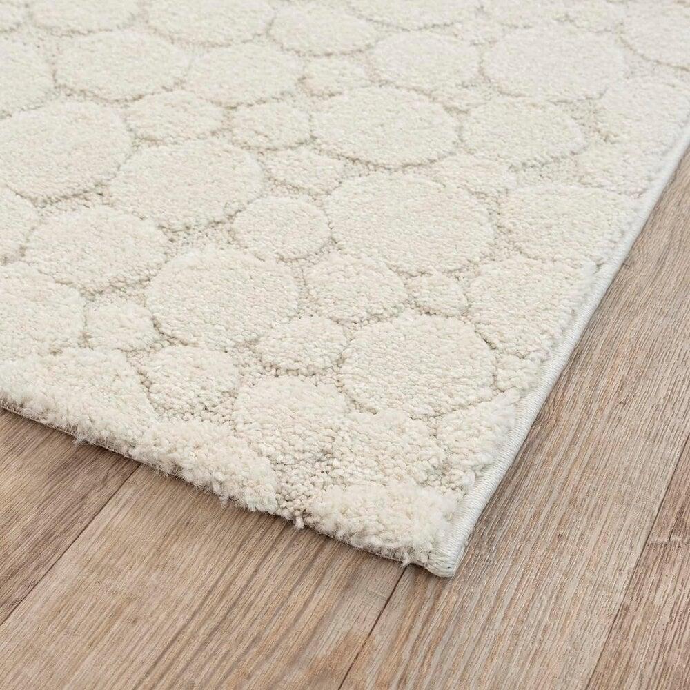 Flycarpets Laagpolig Vloerkleed Theora - Japandi Bubbelpatroon - Creme