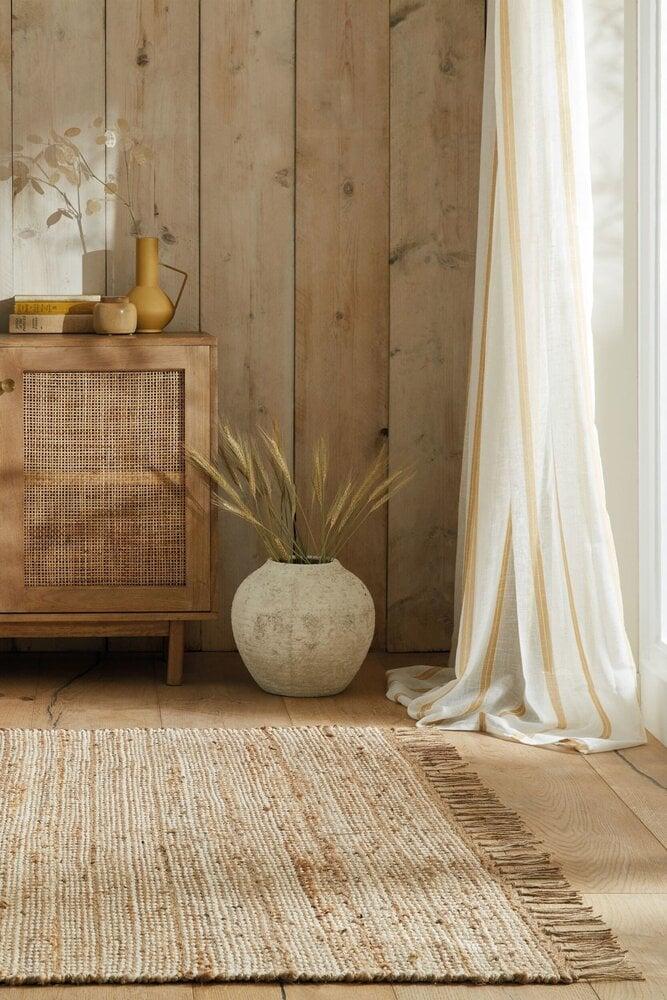 Flycarpets Levi Jute Modern Effen Handgeweven - Laagpolig - Naturel