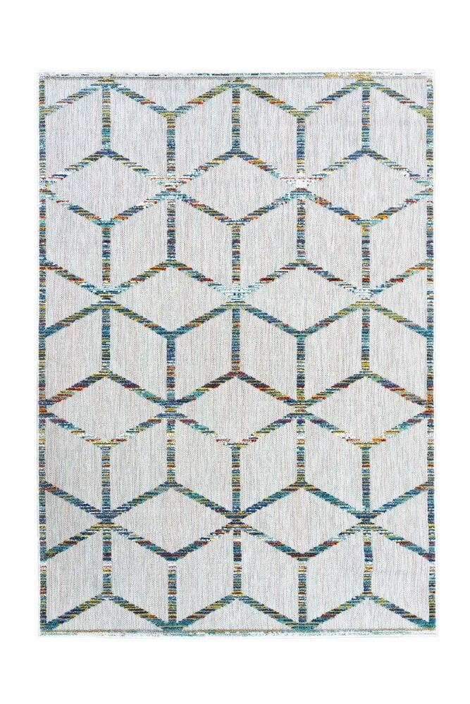 Flycarpets Lilah Indoor & Outdoor Multi Vloerkleed - 3D Blok