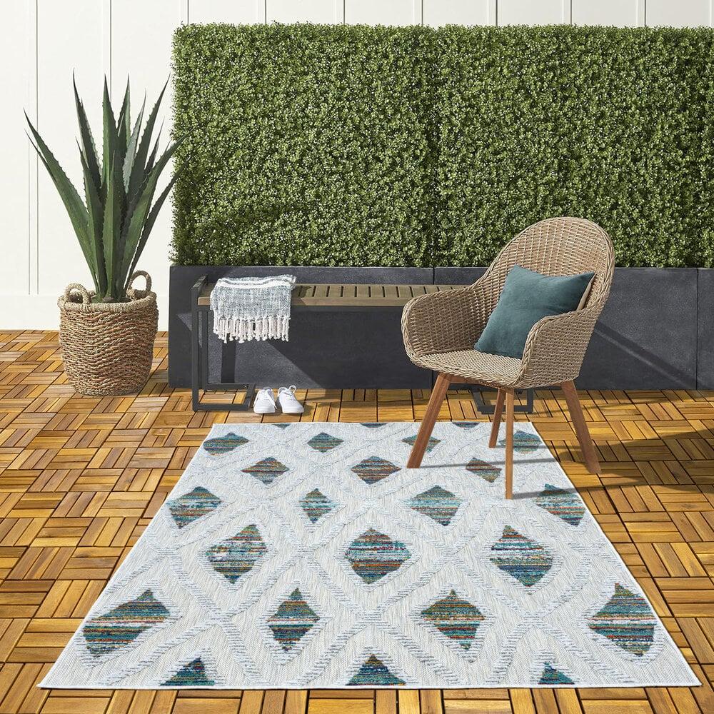 Flycarpets Lilah Indoor & Outdoor Multi Vloerkleed - Geruit