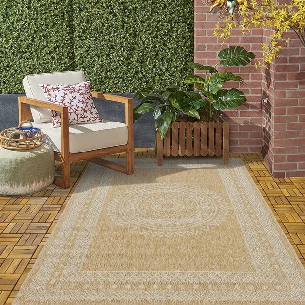 flycarpets Lucia Naturel Sisal Beige vloerkleed - Buitenkleed Voor Binnen & Buiten