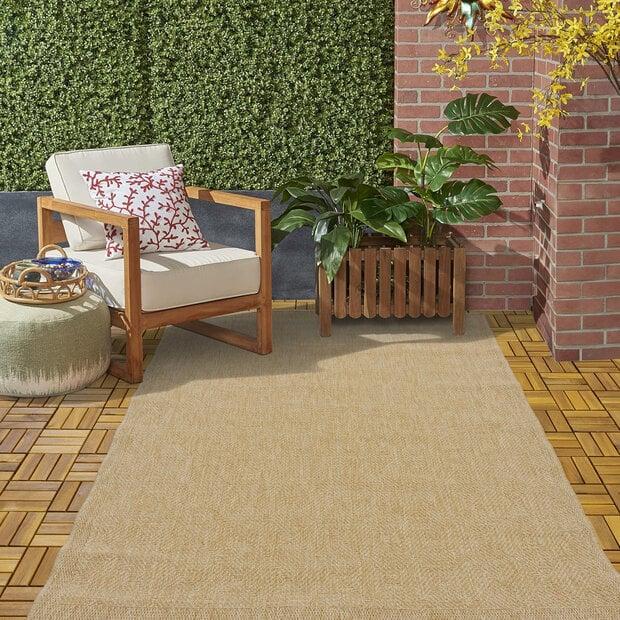 flycarpets Lucia Naturel Sisal Beige vloerkleed - Buitenkleed Voor Binnen & Buiten