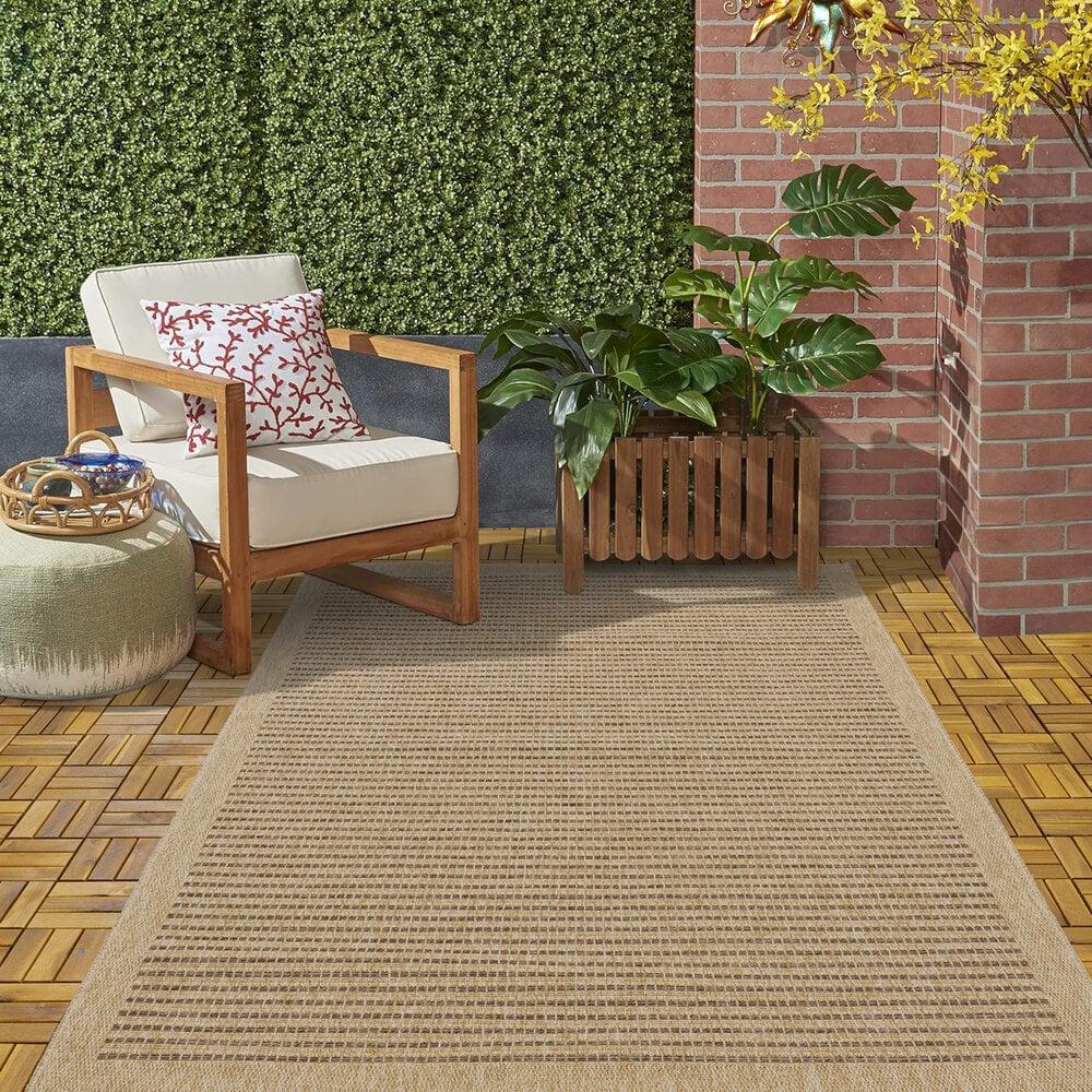Flycarpets Lucia Naturel Sisal Beige Vloerkleed - Buitenkleed Voor Binnen & Buiten
