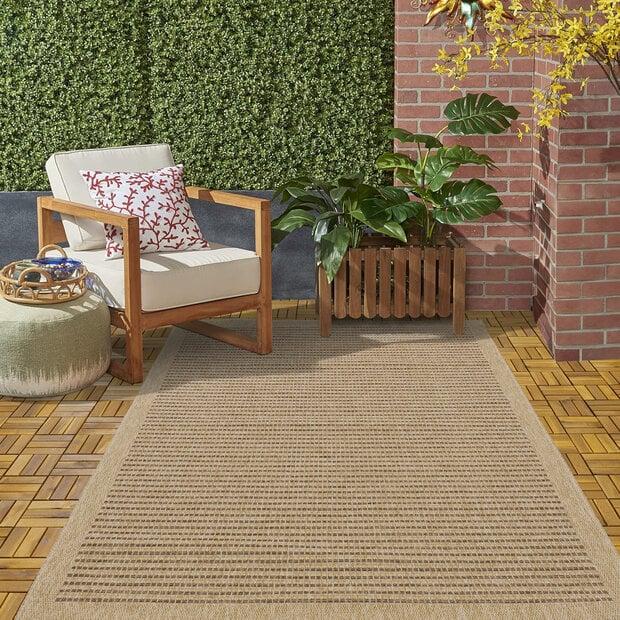 flycarpets Lucia Naturel Sisal Beige vloerkleed - Buitenkleed Voor Binnen & Buiten