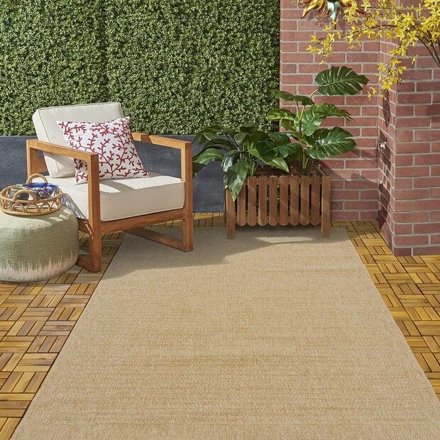 flycarpets Lucia Naturel Sisal Beige vloerkleed - Buitenkleed Voor Binnen & Buiten