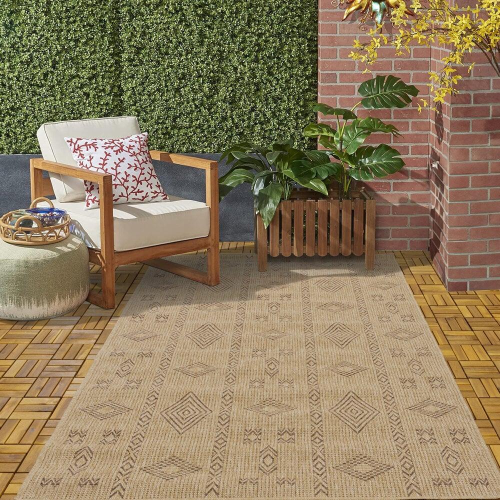 Flycarpets Lucia Naturel Sisal Beige Vloerkleed - Buitenkleed Voor Binnen & Buiten