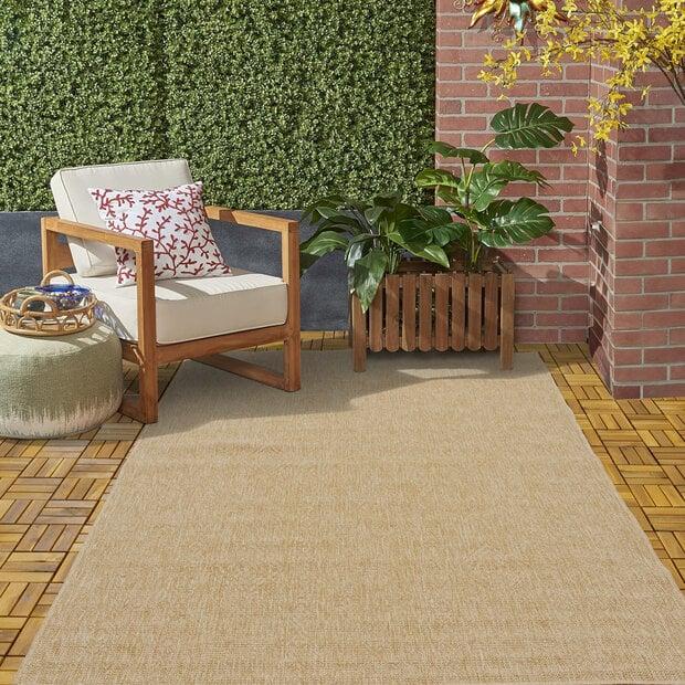 flycarpets Lucia Naturel Sisal Beige vloerkleed - Buitenkleed Voor Binnen & Buiten