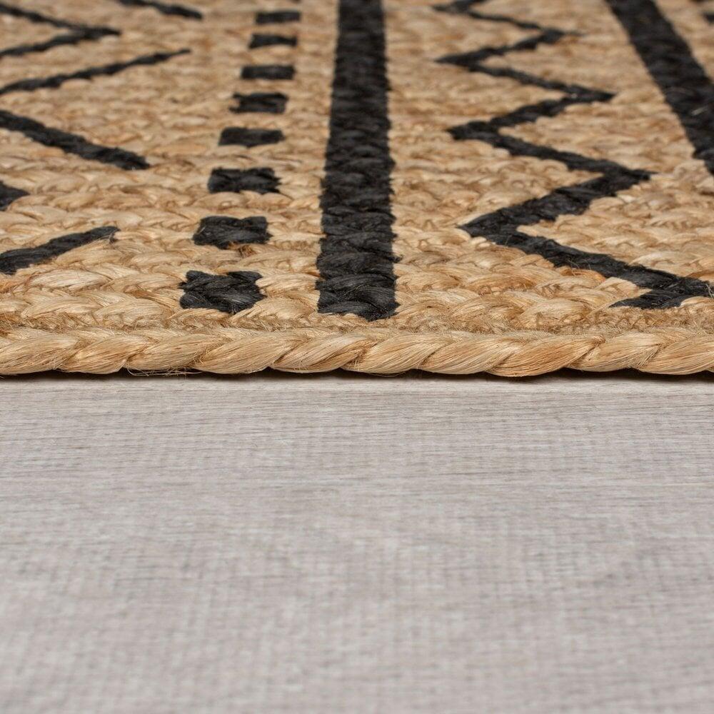 Flycarpets Luis Laagpolig Jute Vloerkleed - Natuurlijk & Trendy
