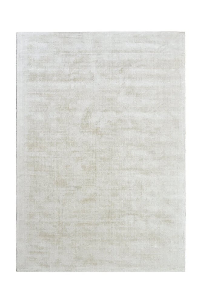Flycarpets Lumbini Effen Viscose Crème Vloerkleed - Handgeweven
