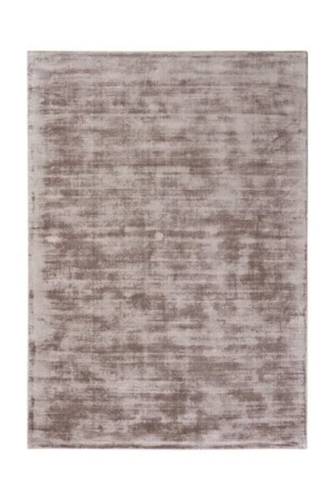 Flycarpets Lumbini Effen Viscose Taupe Vloerkleed - Handgeweven