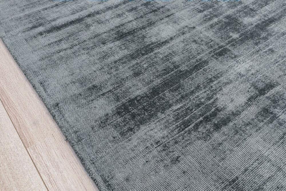 Flycarpets Lumbini Effen Viscose Zilver Vloerkleed - Handgeweven