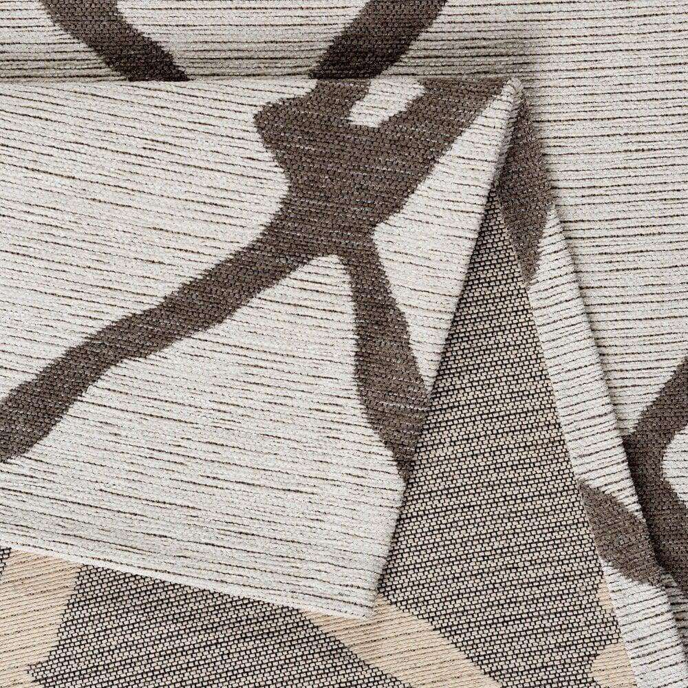 Flycarpets Madras Wasbaar Crème / Bruin Vloerkleed - Geruit