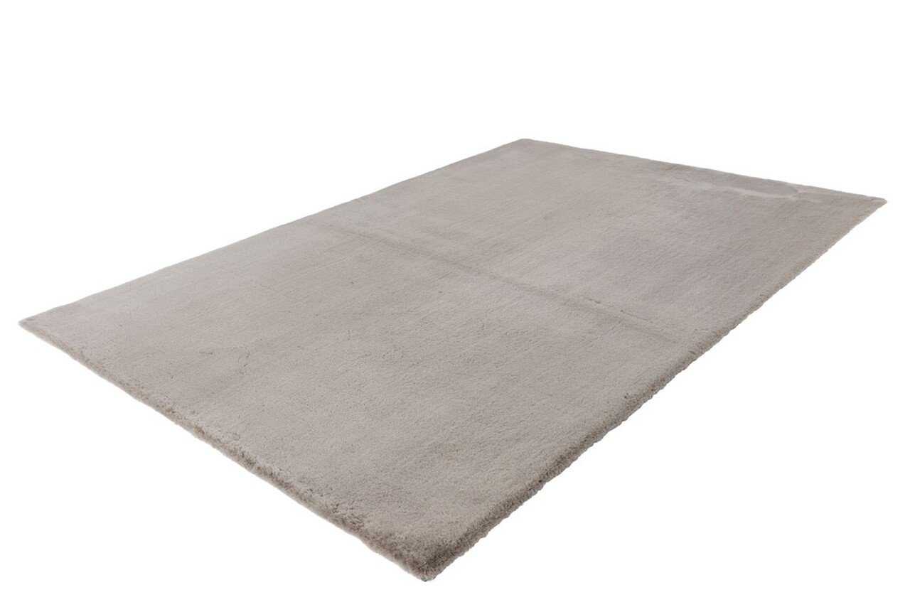 Flycarpets Magna Hoogpolig Taupe Vloerkleed - Effen Zacht