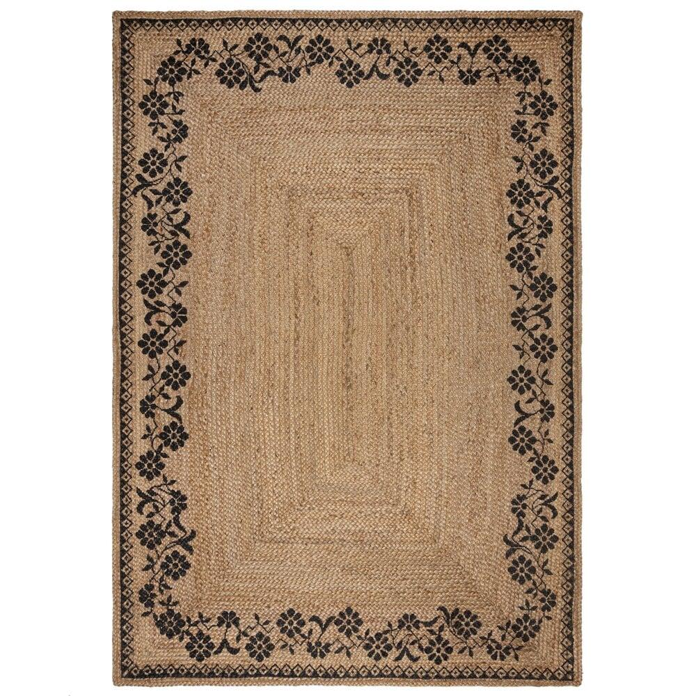 Flycarpets Maisie Laagpolig Jute Vloerkleed - Natuurlijk & Trendy