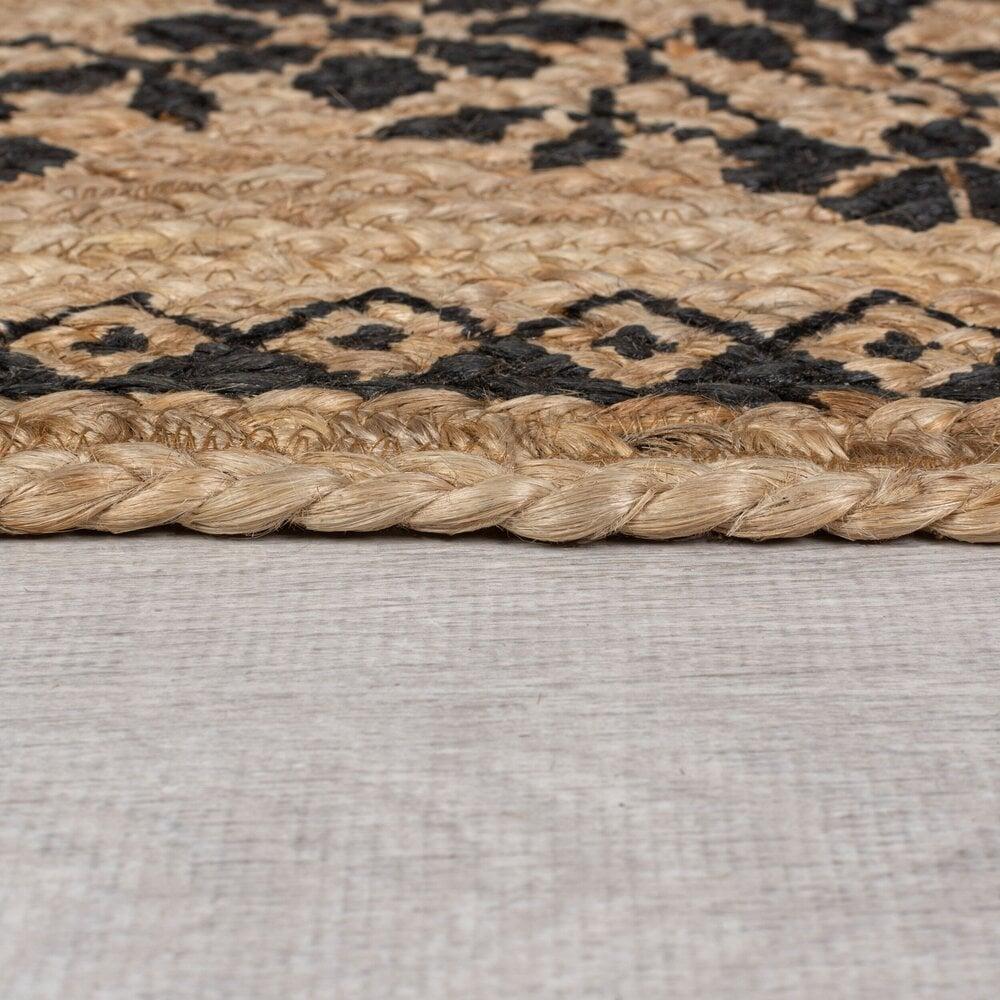 Flycarpets Maisie Laagpolig Jute Vloerkleed - Natuurlijk & Trendy