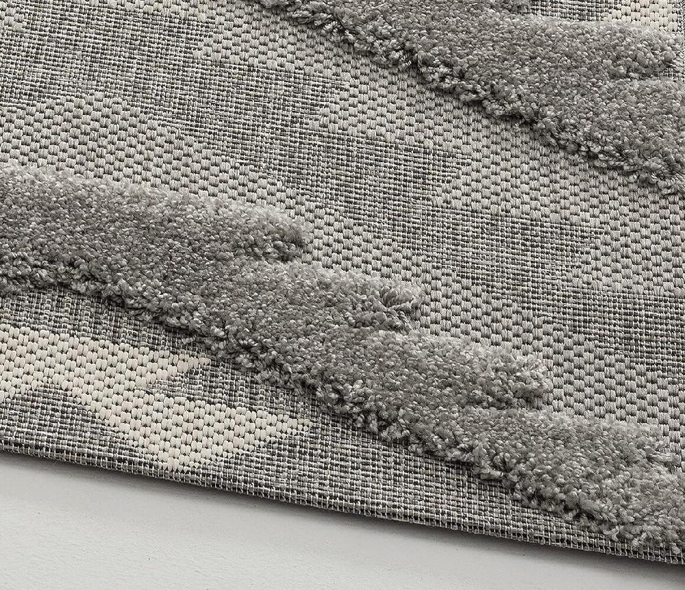 Flycarpets Mallorca Indoor & Outdoor Grijs Vloerkleed - 3D Effect