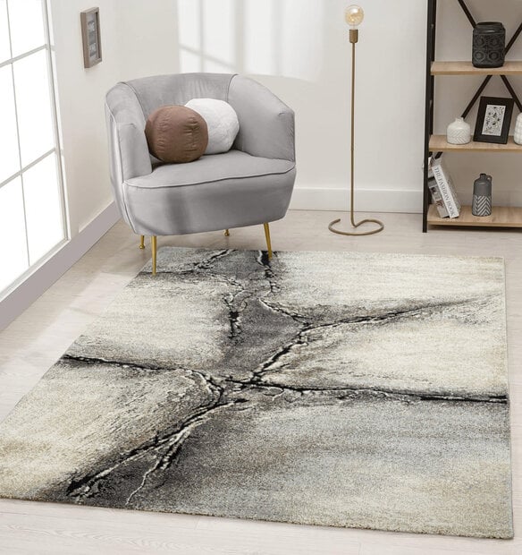 flycarpets Maratta Vintage Modern Bruin - Beige - Grijs vloerkleed