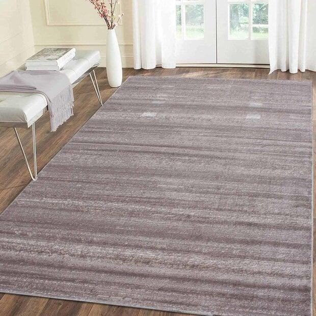 flycarpets Marlon Modern Beige vloerkleed - Effen Gestreept