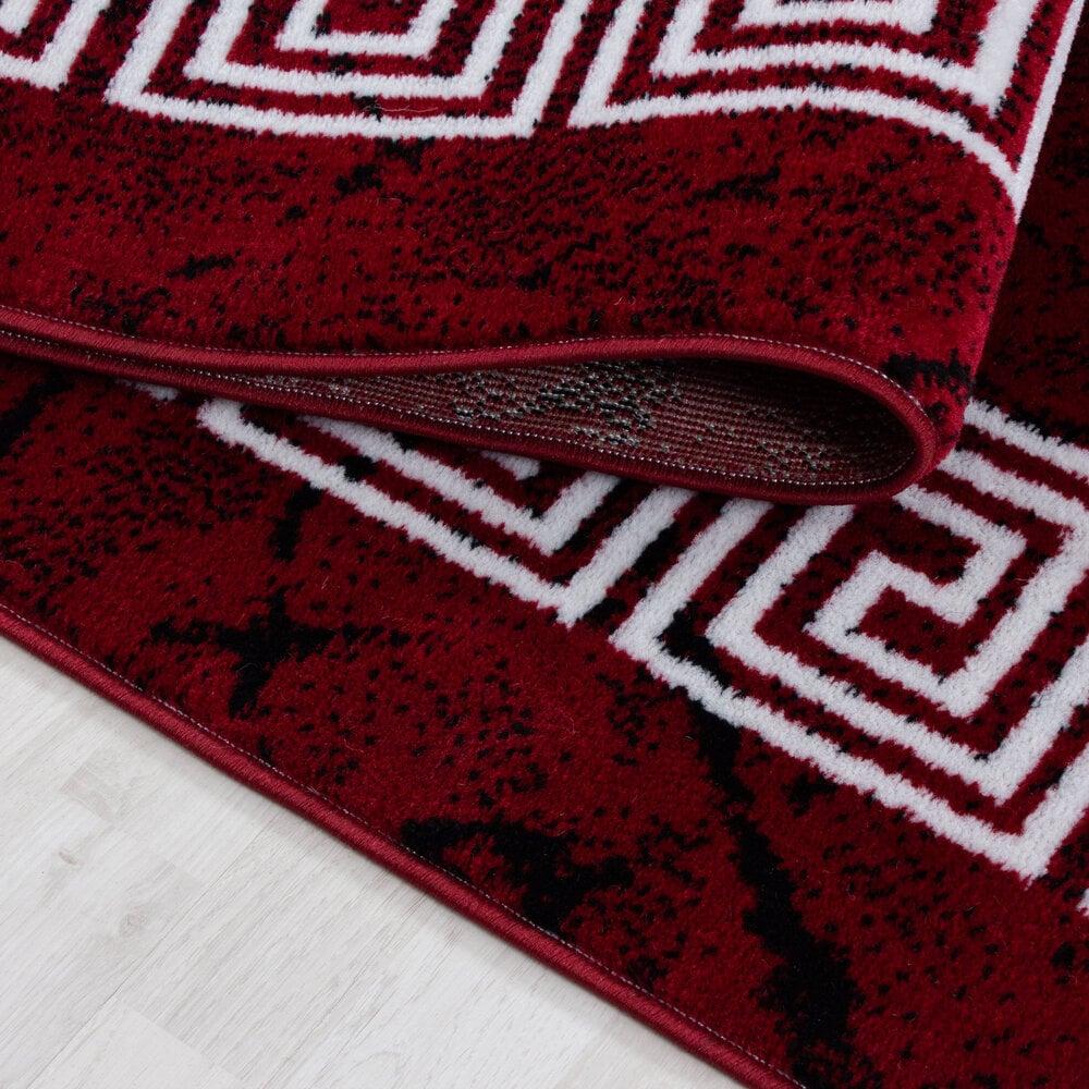 Flycarpets Marlon Modern Rood Vloerkleed - Grieks Motief