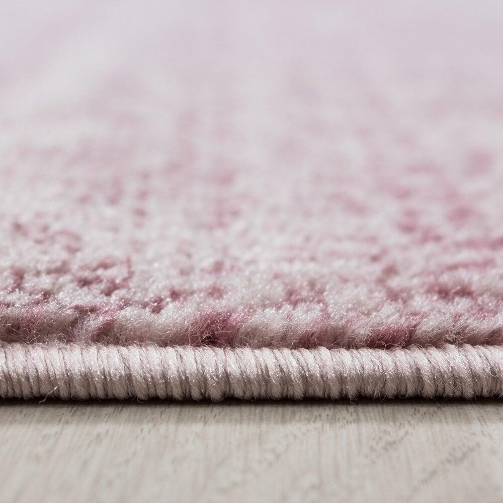 Flycarpets Marlon Modern Roze Vloerkleed - Effen Gestreept