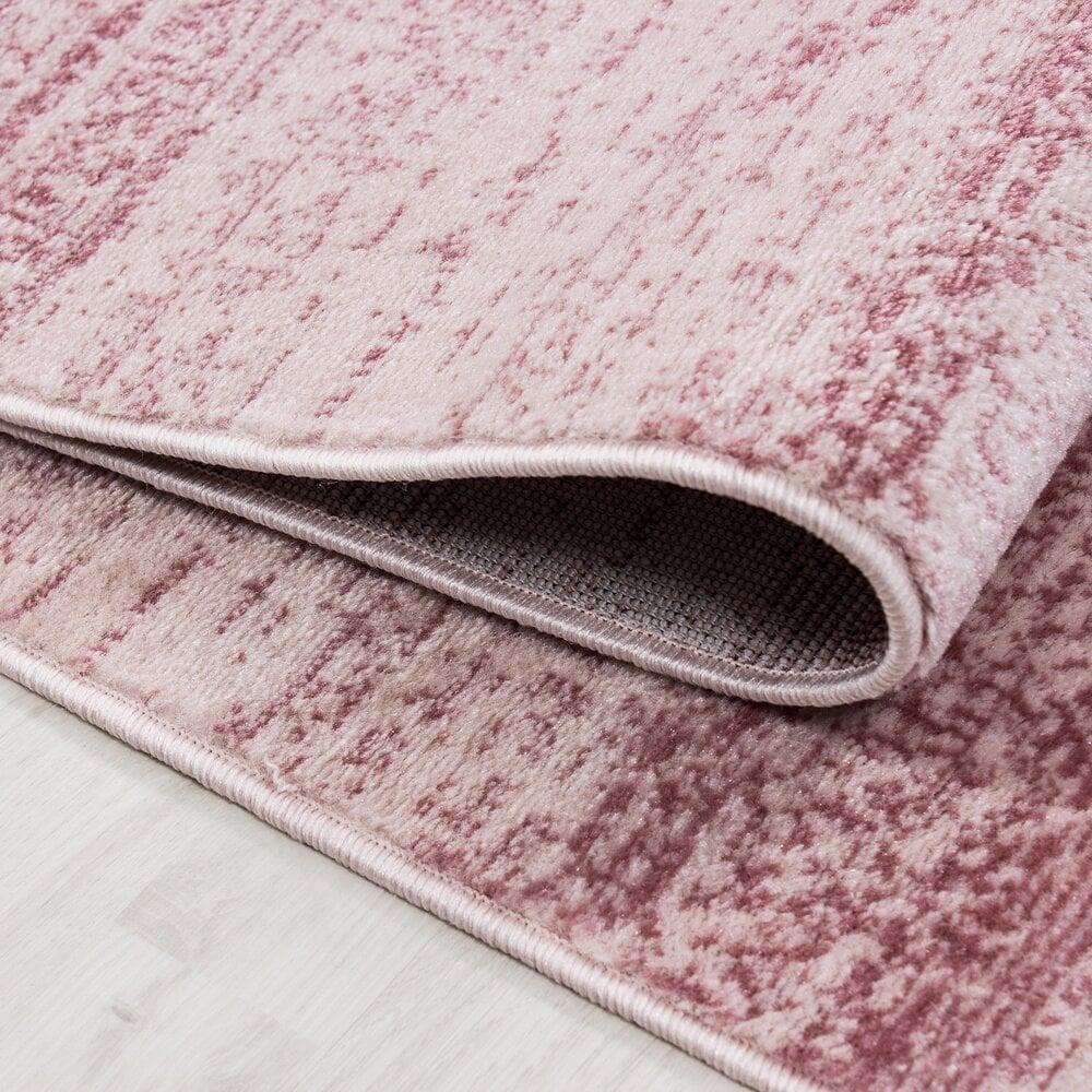 Flycarpets Marlon Modern Roze Vloerkleed - Effen Gestreept
