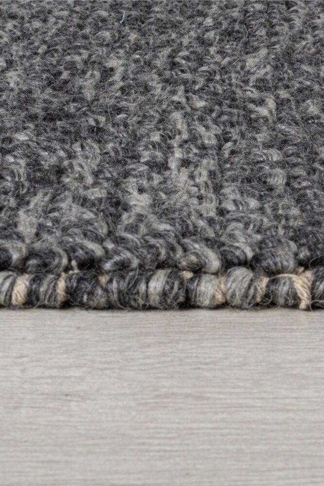 Flycarpets Minerals Uni Vloerkleed - Laagpolig - Wol - Bolletjes Modern - Grijs