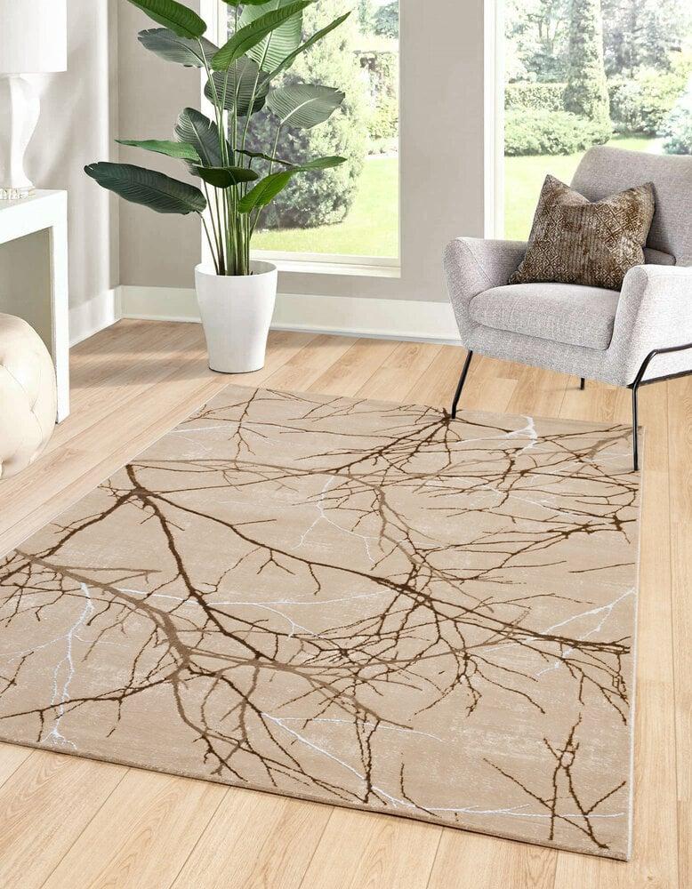 Flycarpets Minye Modern Beige Taupe Vloerkleed - Designer