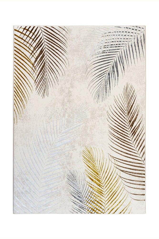 Flycarpets Minye Modern Crème Goud Vloerkleed - Designer