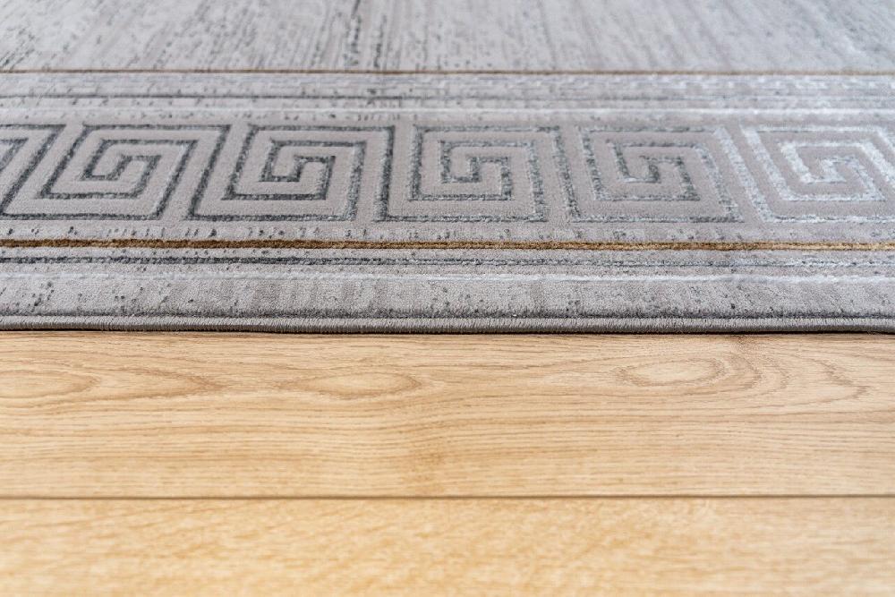 Flycarpets Minye Modern Grijs Vloerkleed - Romeins Motief