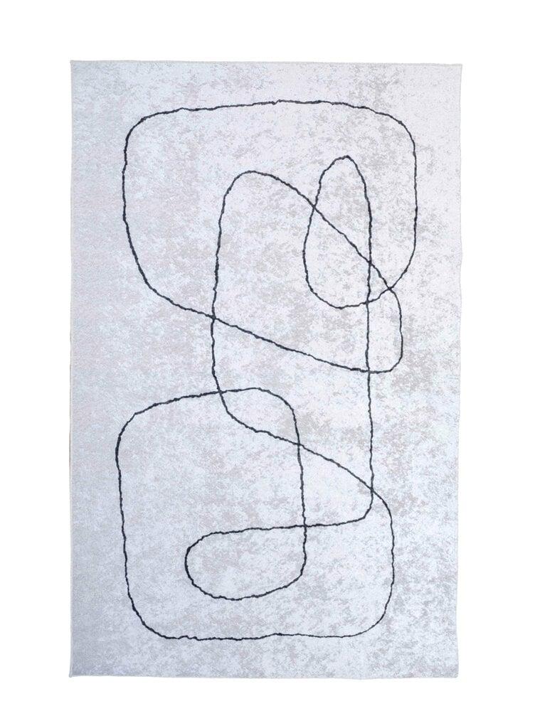 Flycarpets Modern Vloerkleed - Ruby Wasbaar - Crème / Zwart