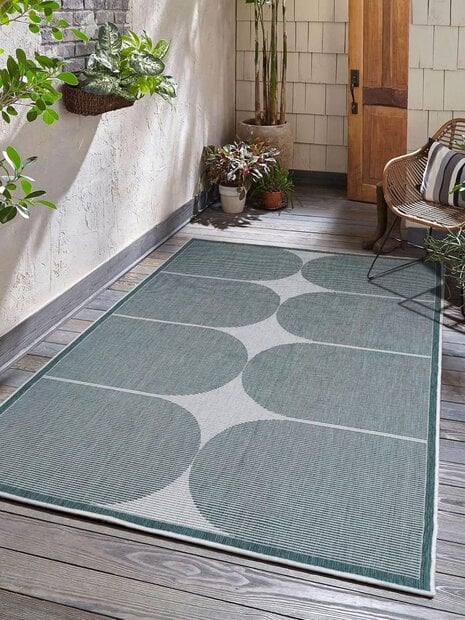 flycarpets Omkeerbaar Binnen- En Buitenkleed - Terrazo Groen