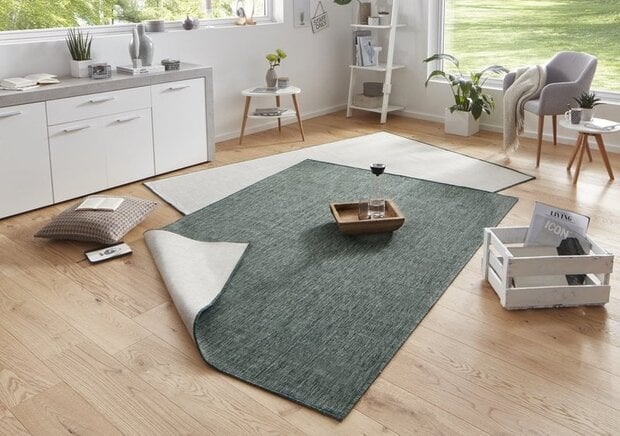 flycarpets Omkeerbaar vloerkleed - Binnen & Buitenkleed Miami- Groen
