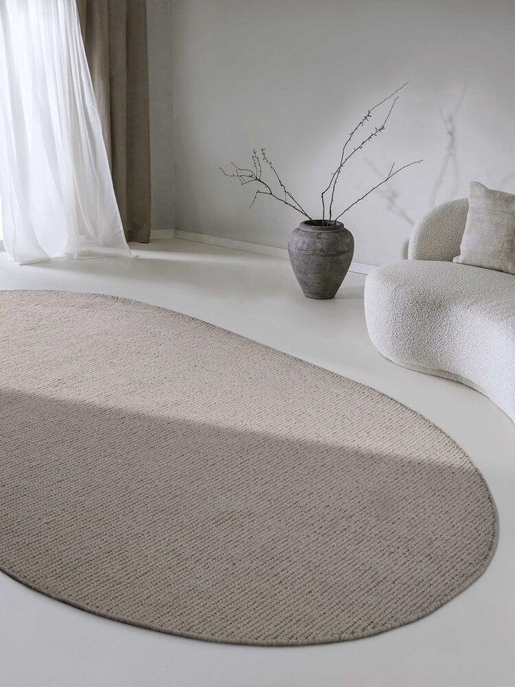 Flycarpets Ovaal Wollen Vloerkleed - Francois Linen/Beige