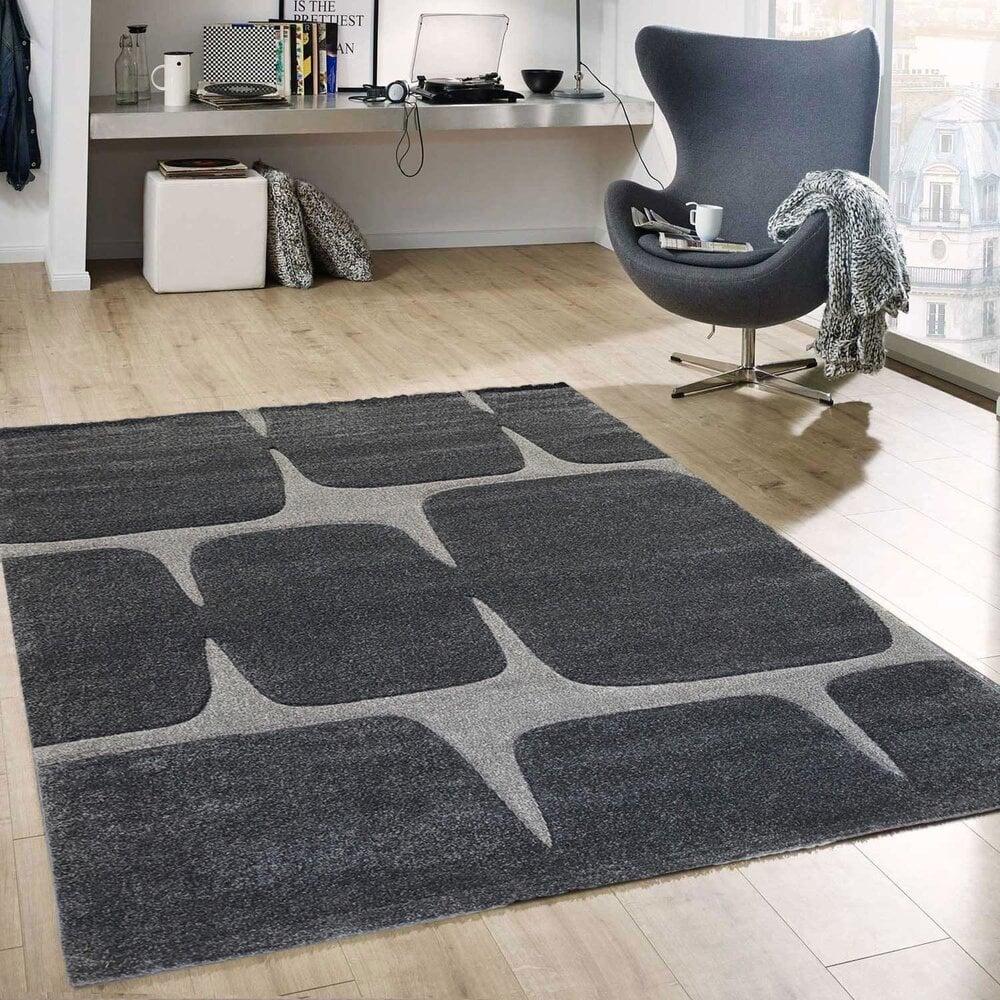 Flycarpets Palermo Modern Grijs Vloerkleed - Designer