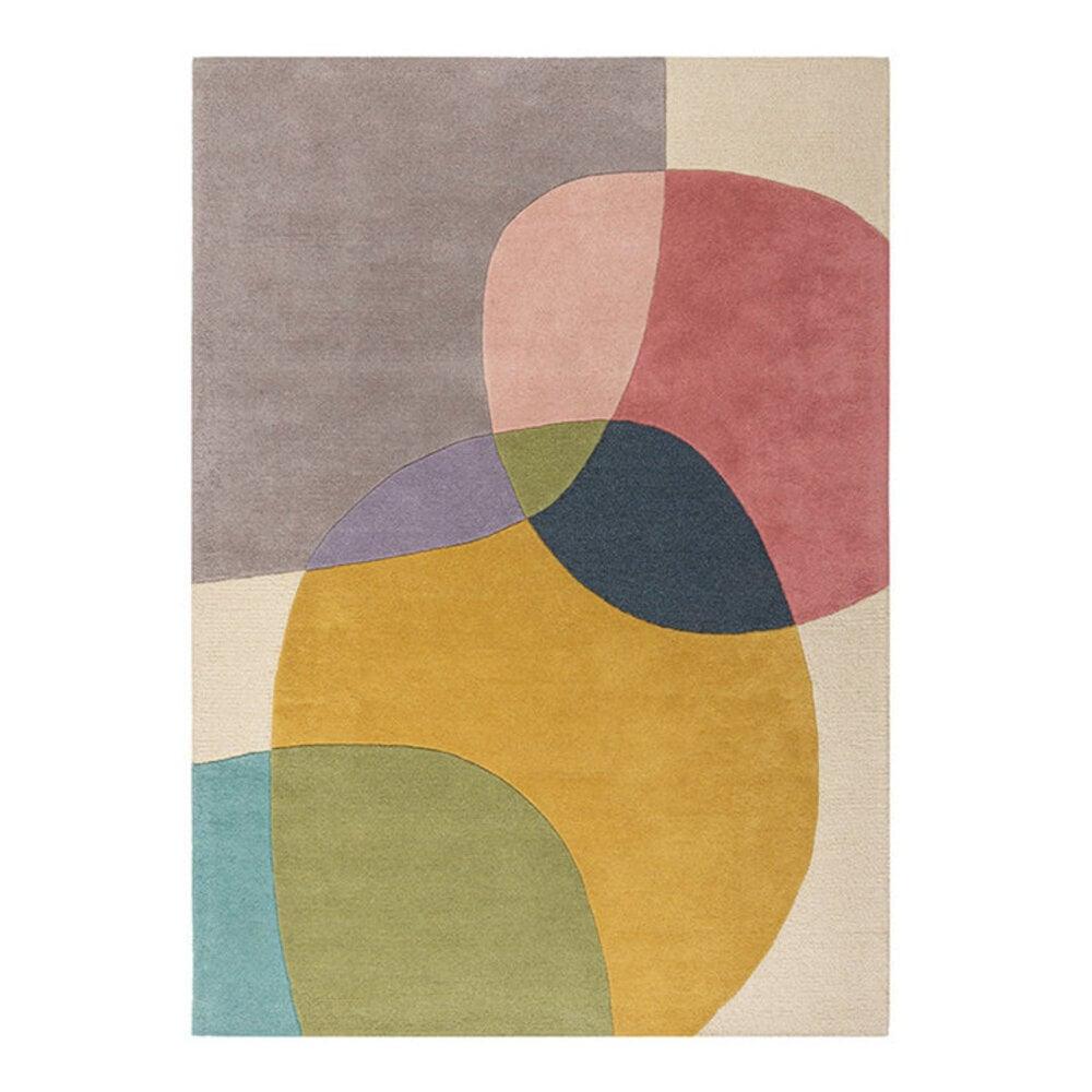 Flycarpets Rado Glow Vloerkleed - 3D Design - 100% Wol Modern - Multi