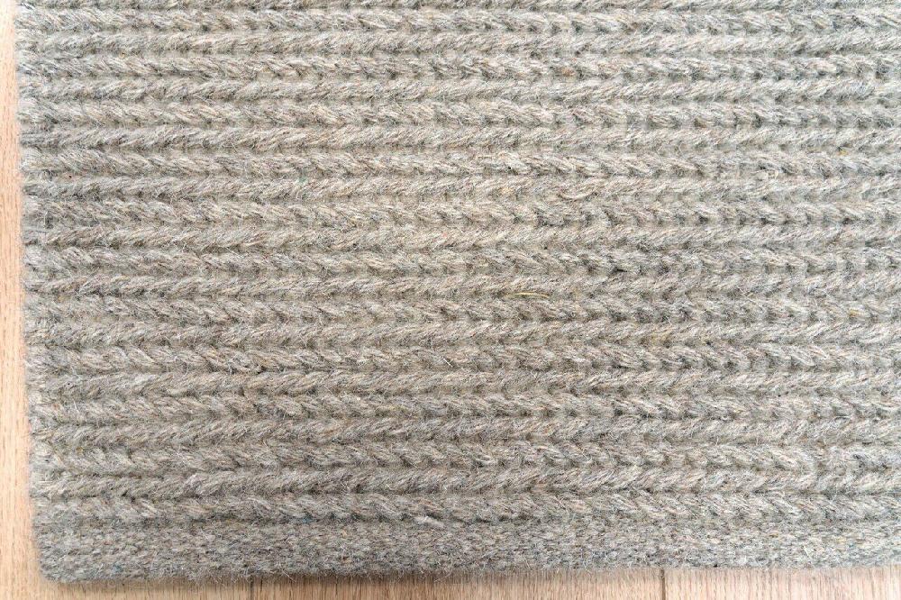 Flycarpets Rati Vloerkleed - Handgeweven Wol Gevlochten Modern - Beige / Taupe