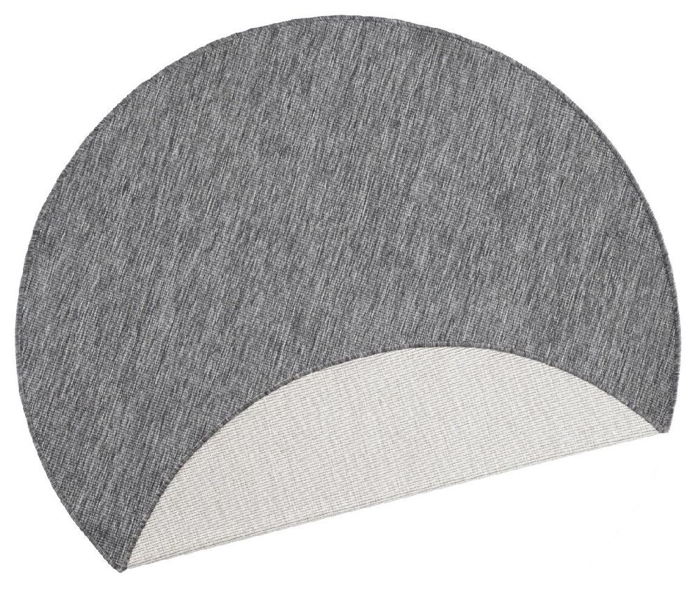 Flycarpets Rond Binnen & Buiten Omkeerbaar Vloerkleed - Miami Grijs