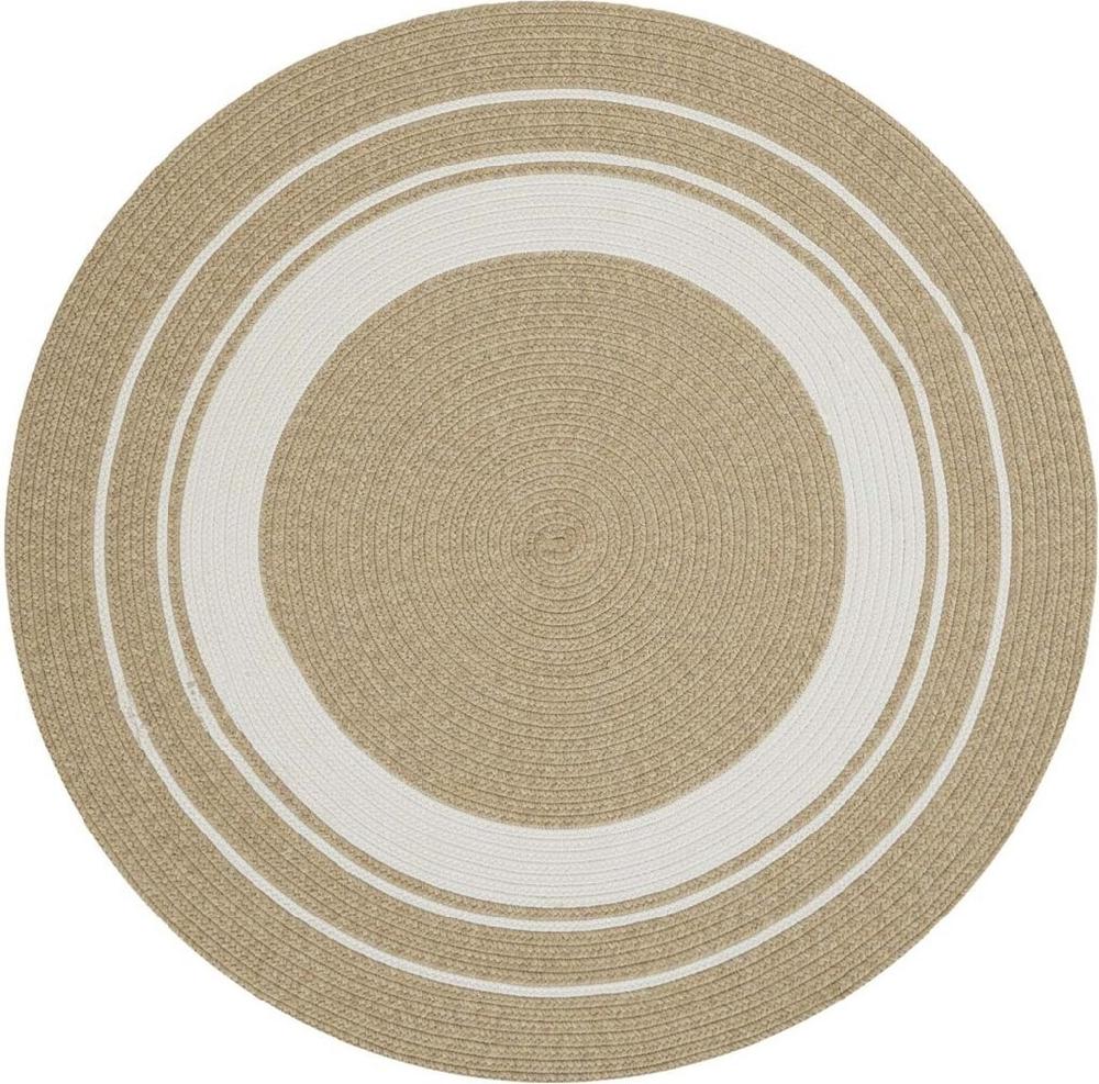 Flycarpets Rond Binnen- En Buitenkleed - Trenzado Beige/Crème