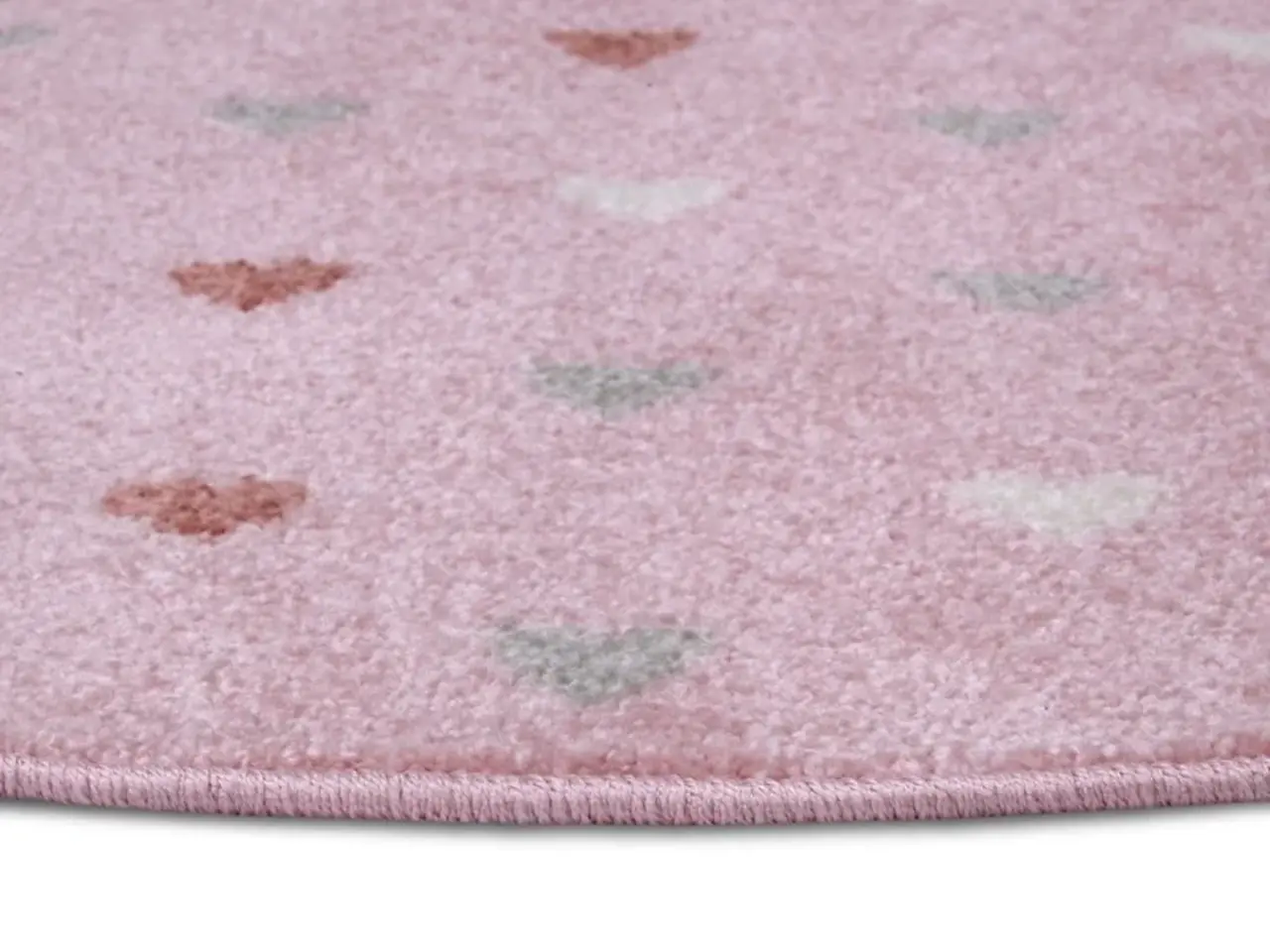 Flycarpets Rond Kindervloerkleed - Adventures Hartjes Roze