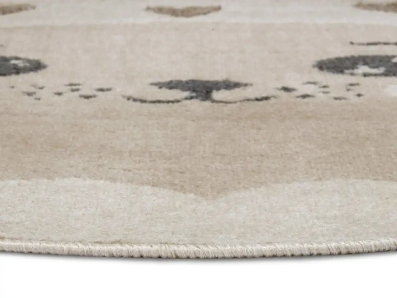 Flycarpets Rond Kindervloerkleed - Adventures Kat Crème/Beige