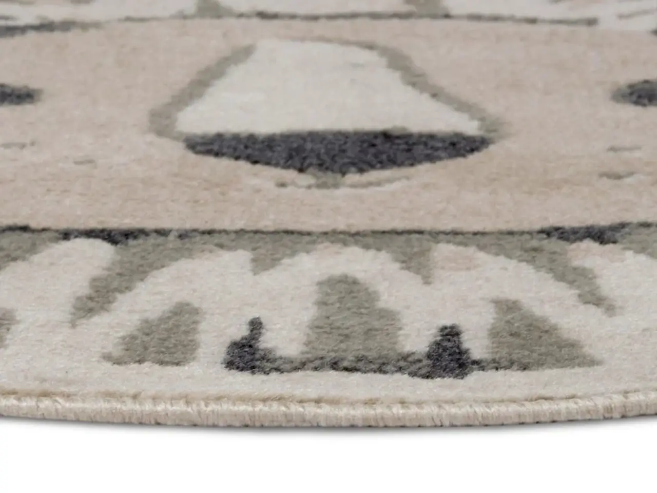 Flycarpets Rond Kindervloerkleed - Adventures Leeuw Beige/Grijs