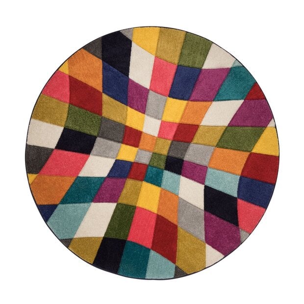flycarpets Rond Laagpolig vloerkleed - Rhumba Modern Spectro - Multi