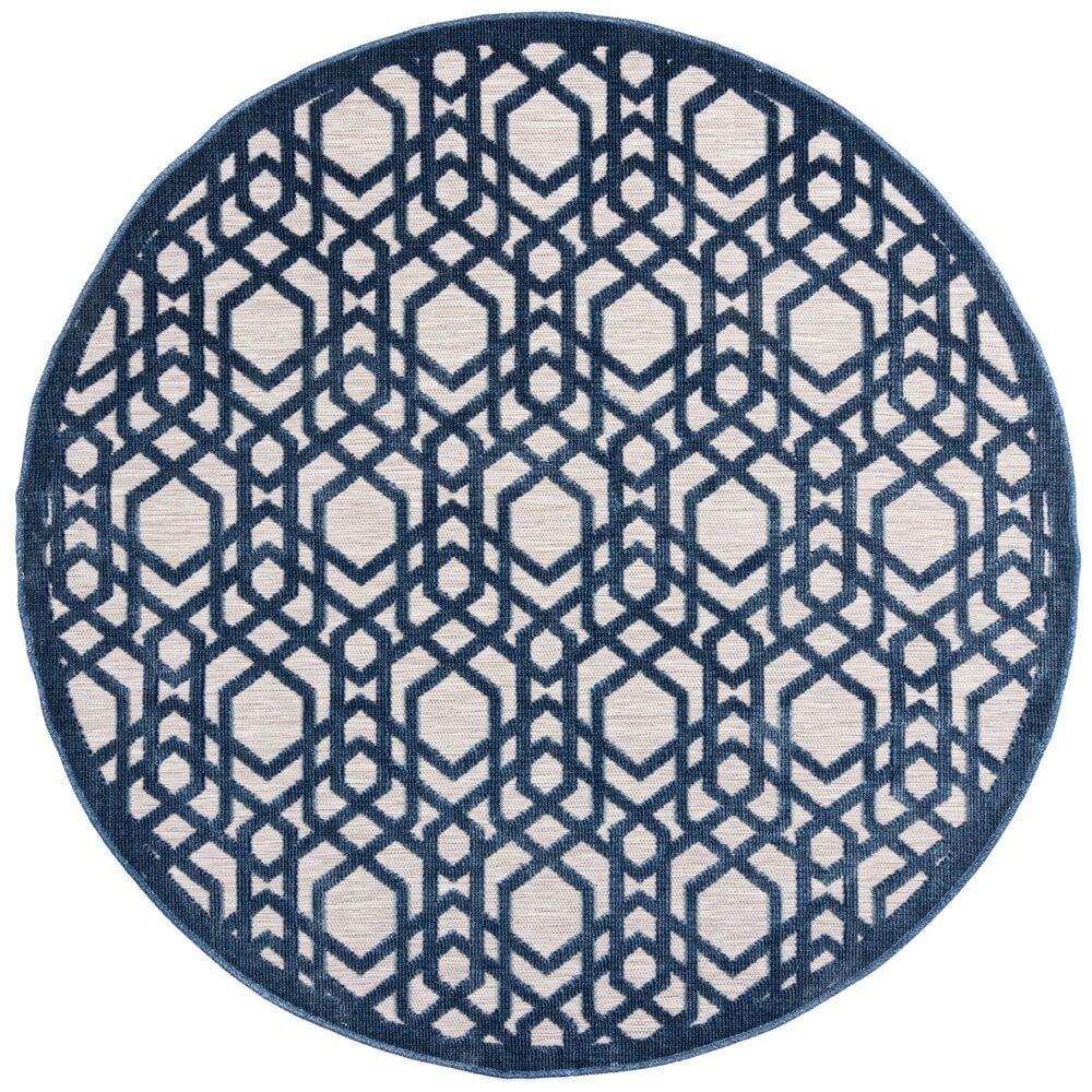 Flycarpets Rond Modern Buitenkleed - Oro Blauw Ã˜160Cm