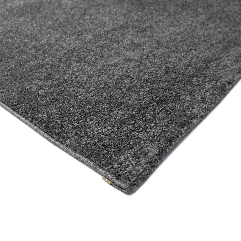 Flycarpets Rond Mono Vloerkleed - Effen Modern - Donkergrijs