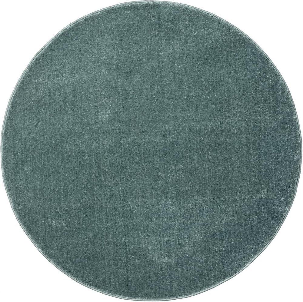 Flycarpets Rond Mono Vloerkleed - Effen Modern - Turquoise