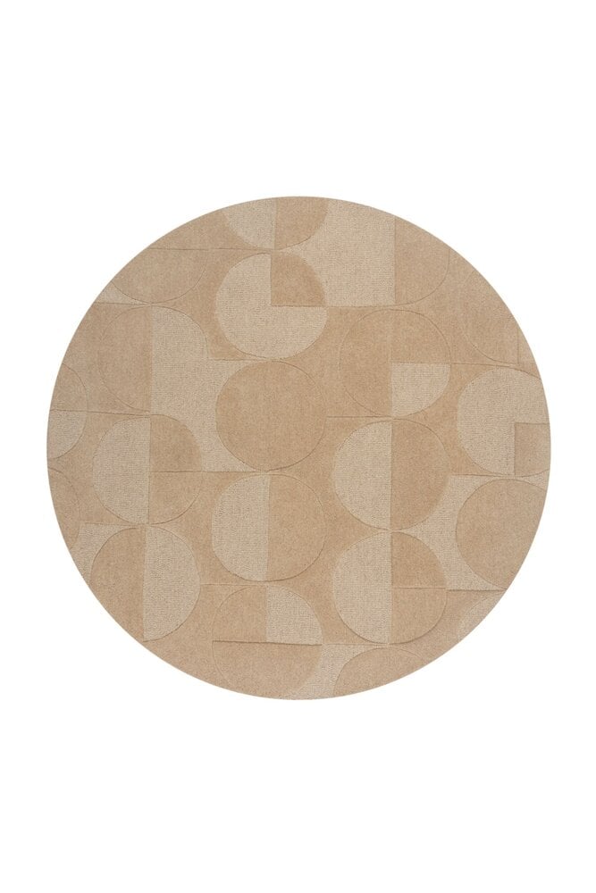Flycarpets Rond Wollen Vloerkleed - Gigi Naturel / Beige